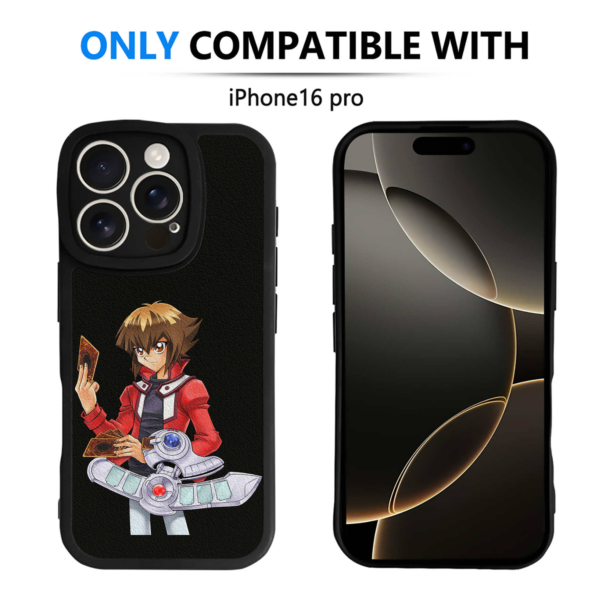 （画像用） 遊☆戯☆王 Yu-Gi-Oh! 【iPhone 16シリーズ対応】シリコンスマホケース（レザー調） 材質：シリコン